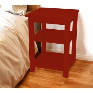 28" Red Solid Wood Nightstand - Bed Bath & Beyond - 42550966